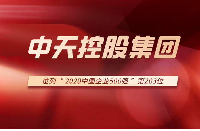 中天控股集團列2020中國企業(yè)500強第203位！